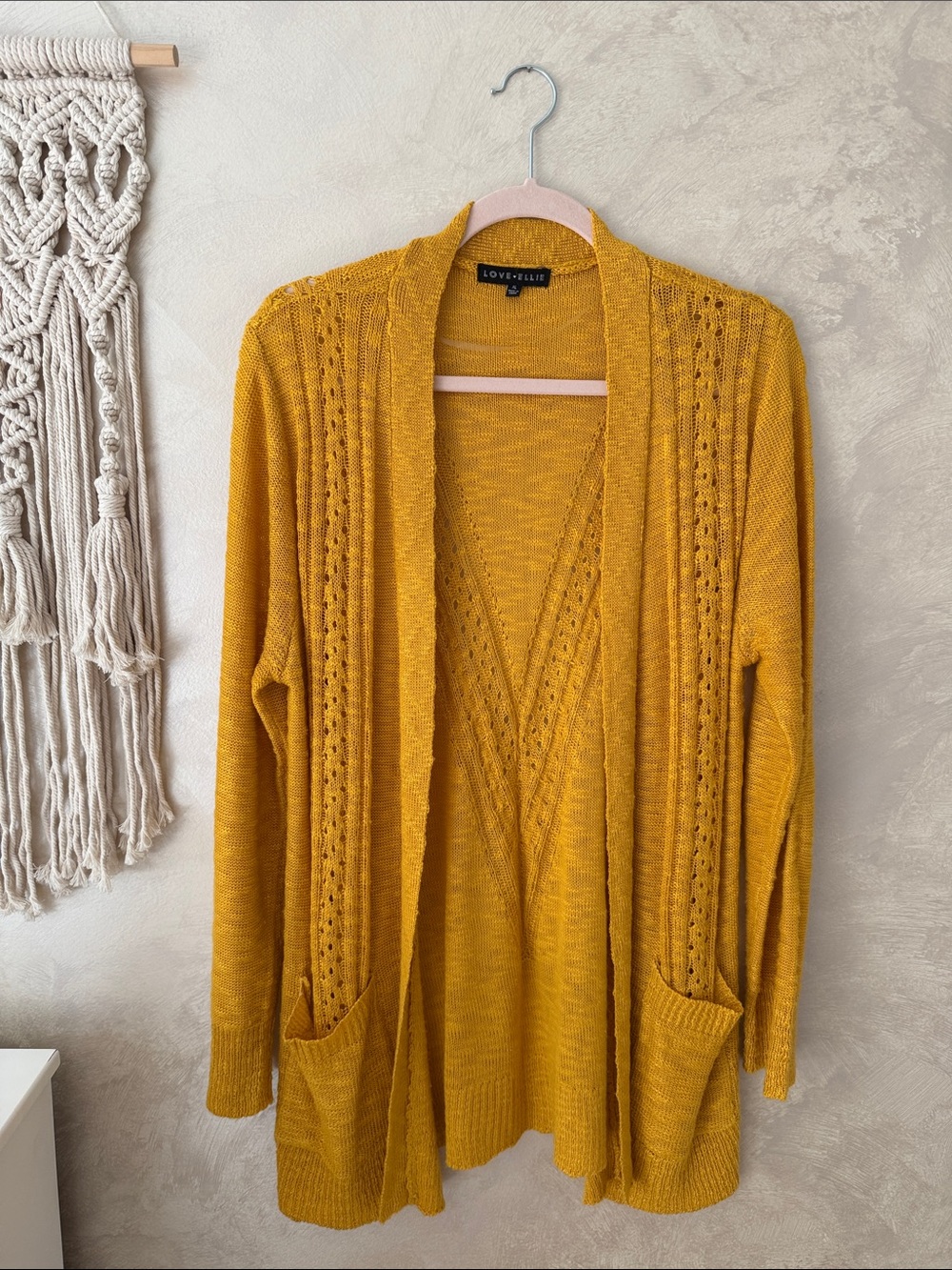 Love Ellie Gold Open-Front Cardigan XL